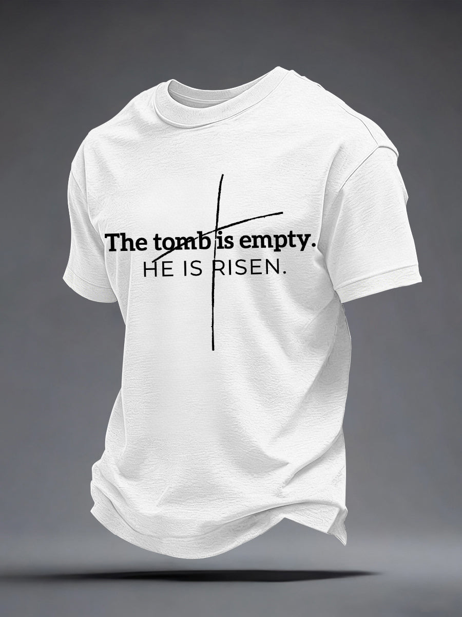 Men's The Tomb Is Empty He Is Risen Print T-Shirt