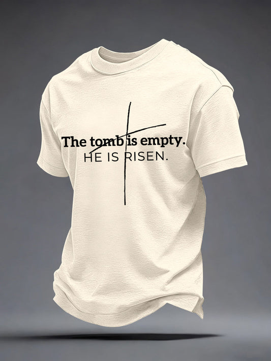 Men's The Tomb Is Empty He Is Risen Print T-Shirt