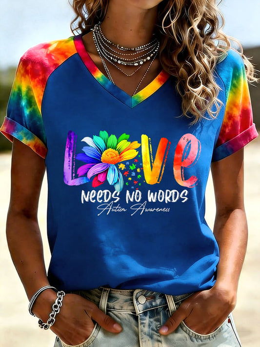 Women's Autism Acceptance V-Neck T-shirt