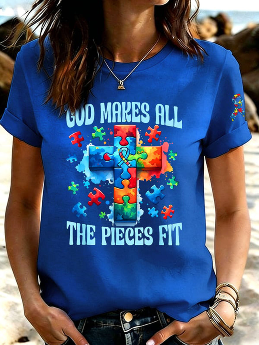 Women's Autism Acceptance Crew Neck T-shirt