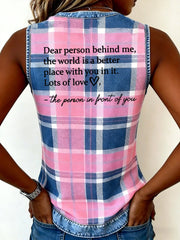 Women's Dear Person Behind Me You Matter Printed  Vest
