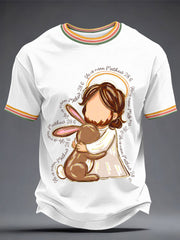 Men's Interesting Jesus and Rabbit T-Shirts