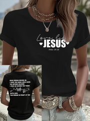 Women's  Love Like Jesus Iron On Short Sleeve T-Shirt