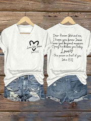 Women's  Love Like Jesus Iron On Short Sleeve T-Shirt