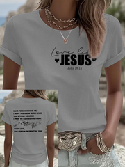 Women's  Love Like Jesus Iron On Short Sleeve T-Shirt