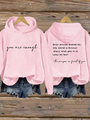 Women's Mental Health Awareness You Are Enough Print  Sweatshirt