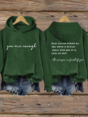 Women's Mental Health Awareness You Are Enough Print  Sweatshirt