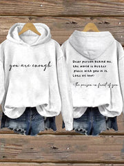 Women's Mental Health Awareness You Are Enough Print  Sweatshirt