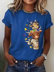 Women's Autism Awareness Print T-shirt