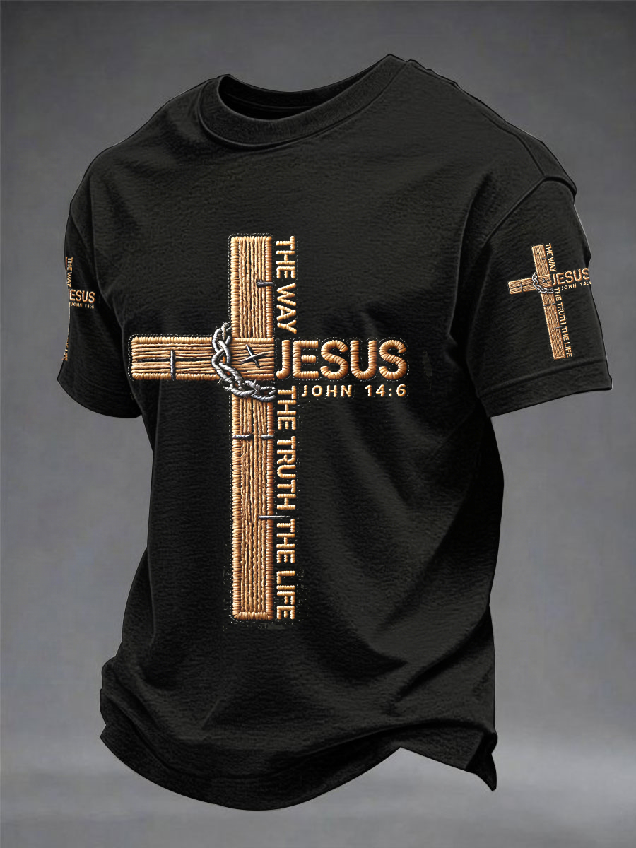 Men's Jesus The Way The Truth The Life Short Sleeves T-shirt