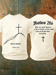 Men's He is Riser MATTHEW 28:6 Short Sleeves Tee