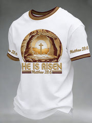 Men's He is Riser MATTHEW 28:6 Short Sleeves Tee