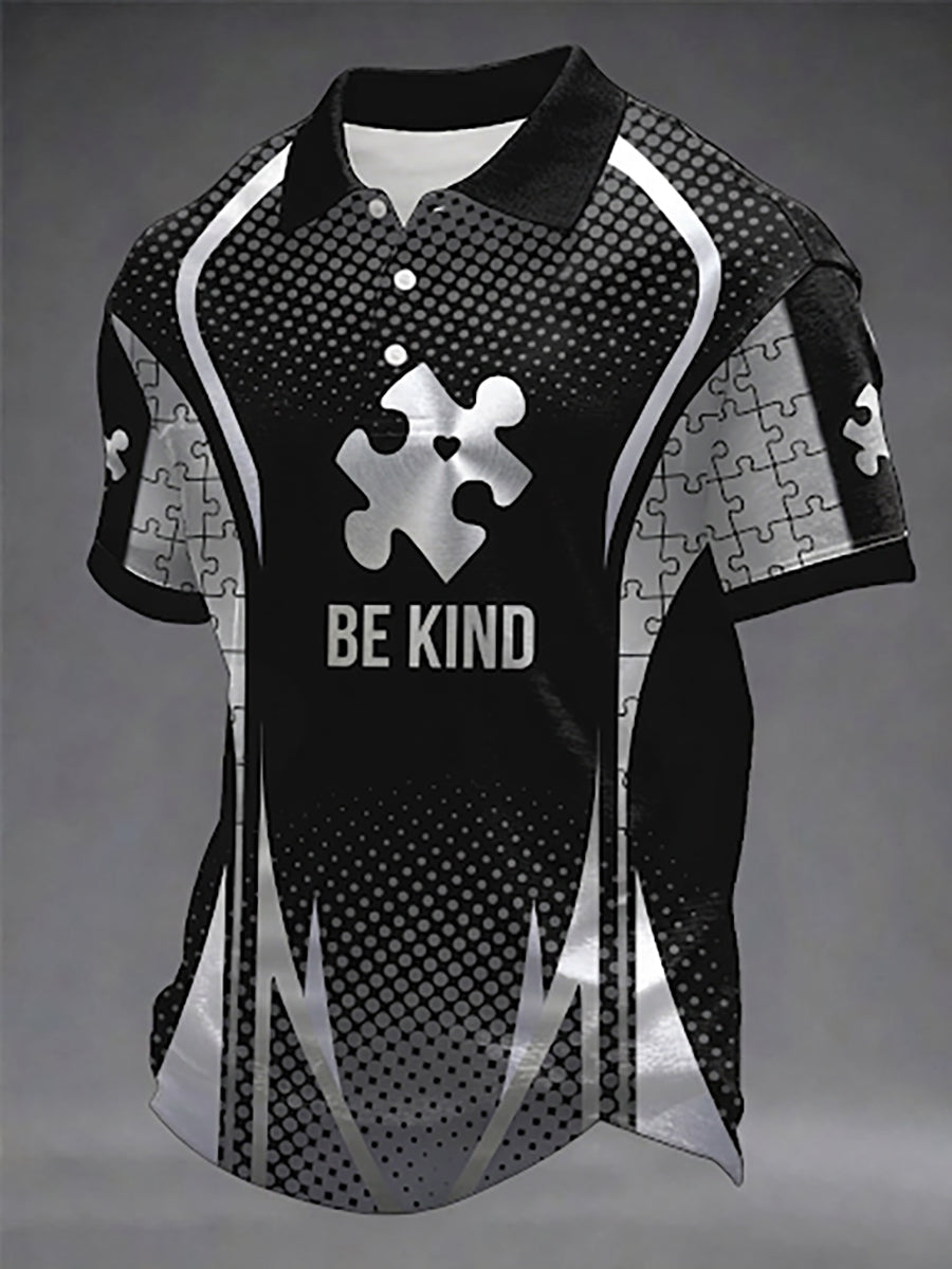 Men's Autism Dad Print Shirt