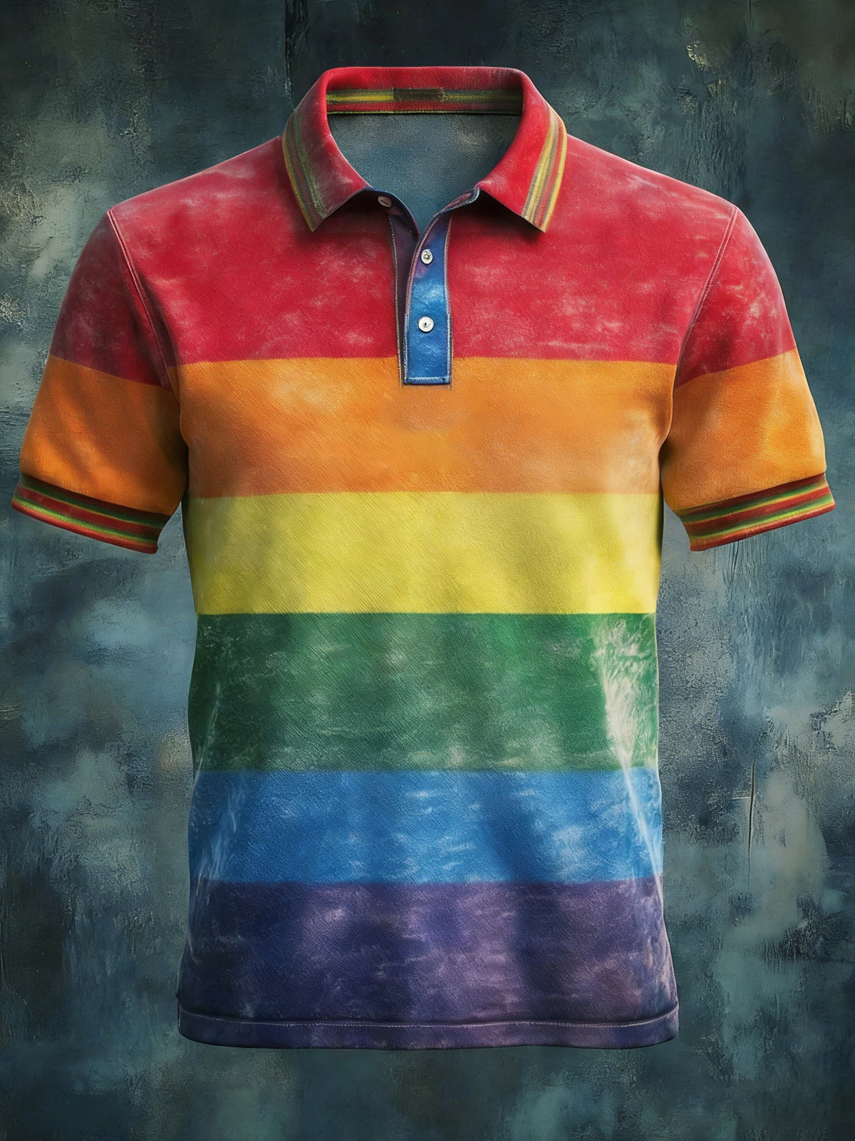 Men's Pride Month Rainbow Plaid Art Printed Shirt