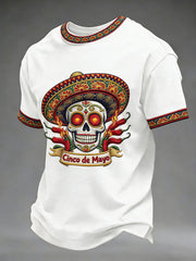 Men's Cinco de Mayo Print Casual T-Shirt
