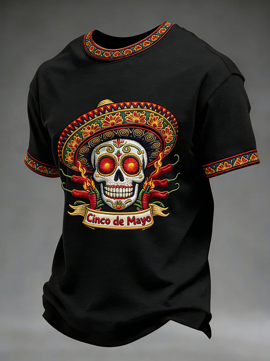 Men's Cinco de Mayo Print Casual T-Shirt