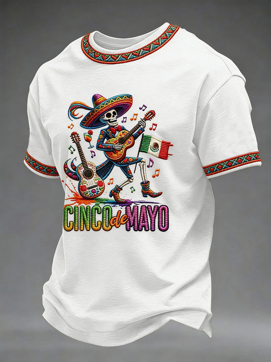 Men's Cinco de Mayo Print Casual T-Shirt