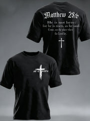 Men's He is Riser MATTHEW 28:6 Tee