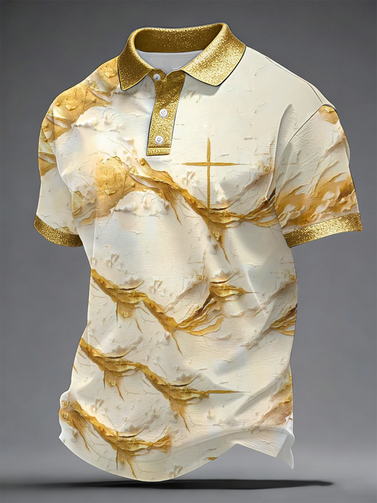 Men's  Abstract Cross polo shirt