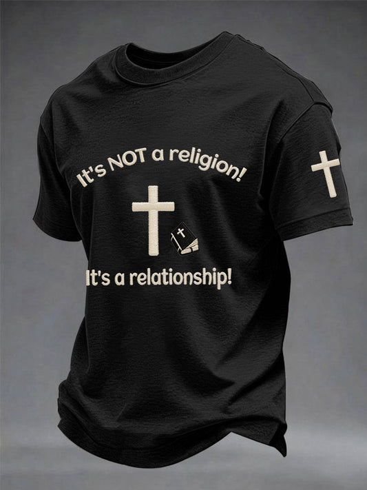 Men's It's Not A Religion! It's A Relationship! Print Tee