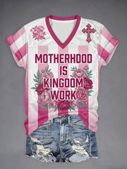 Women's Motherhood Is Kingdom Work Christian Mom Gift T-shirt