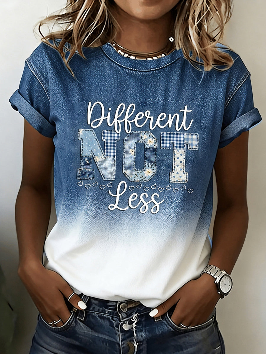 Women's Autism Awareness Print T-shirt