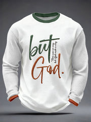 Men's "But God" Print Casual T-Shirt