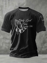 Men's Only God Can Judge Me Printed short sleeve t-shirt