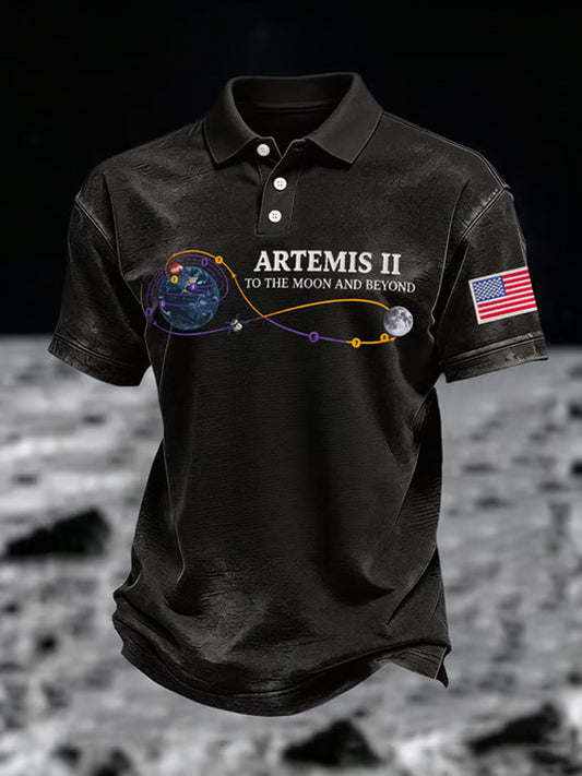 Men's Artemis II 2026 Print Casual Polo