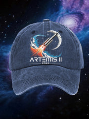 Unisex Artemis II 2026 Return To The Moon For All Humanity Print Hat