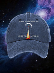 Unisex  Artemis II 2026 Return To The Moon For All Humanity Print Hat