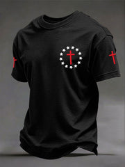 Men's Jesus Cross Print T-Shirts