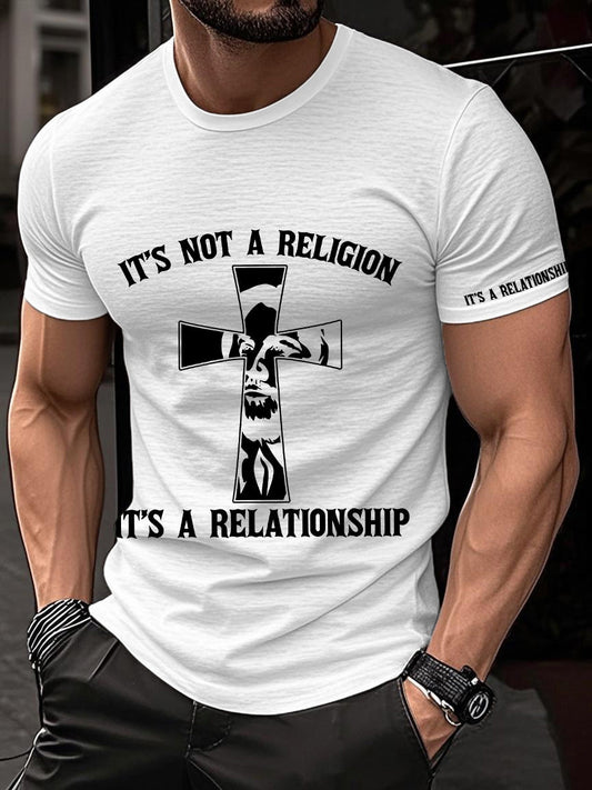 Men's It’s Not A Religion It's A Relationship Print Tee