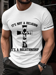 Men's It’s Not A Religion It's A Relationship Print Tee