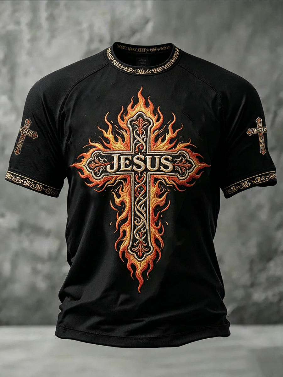 Men's Faith Printed Casual short sleeves t-shirt