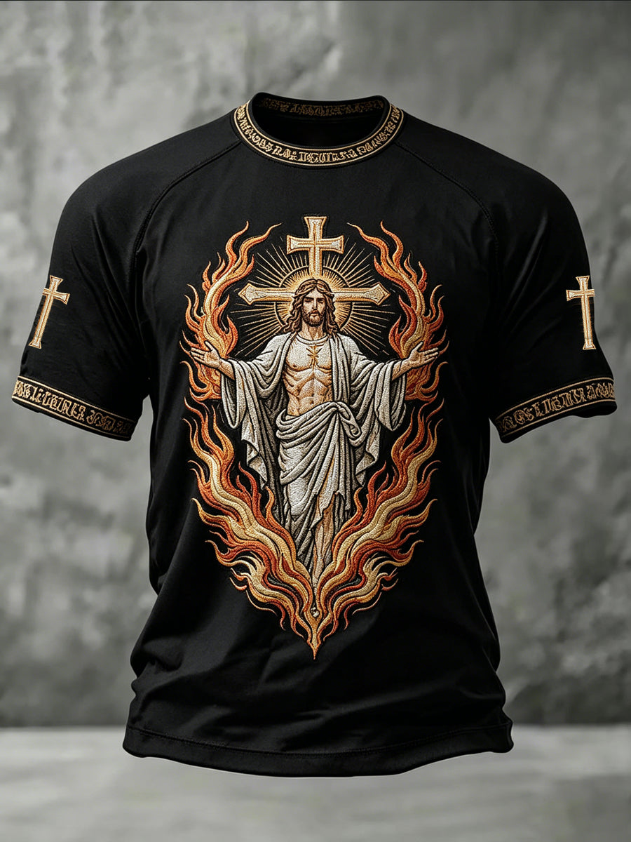 Men's Faith Printed Casual short sleeves t-shirt