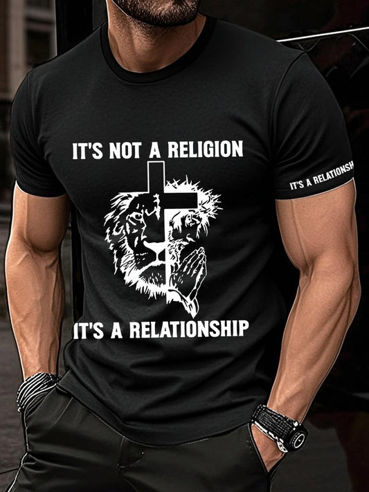 Men's It’s Not A Religion It's A Relationship Print Tee