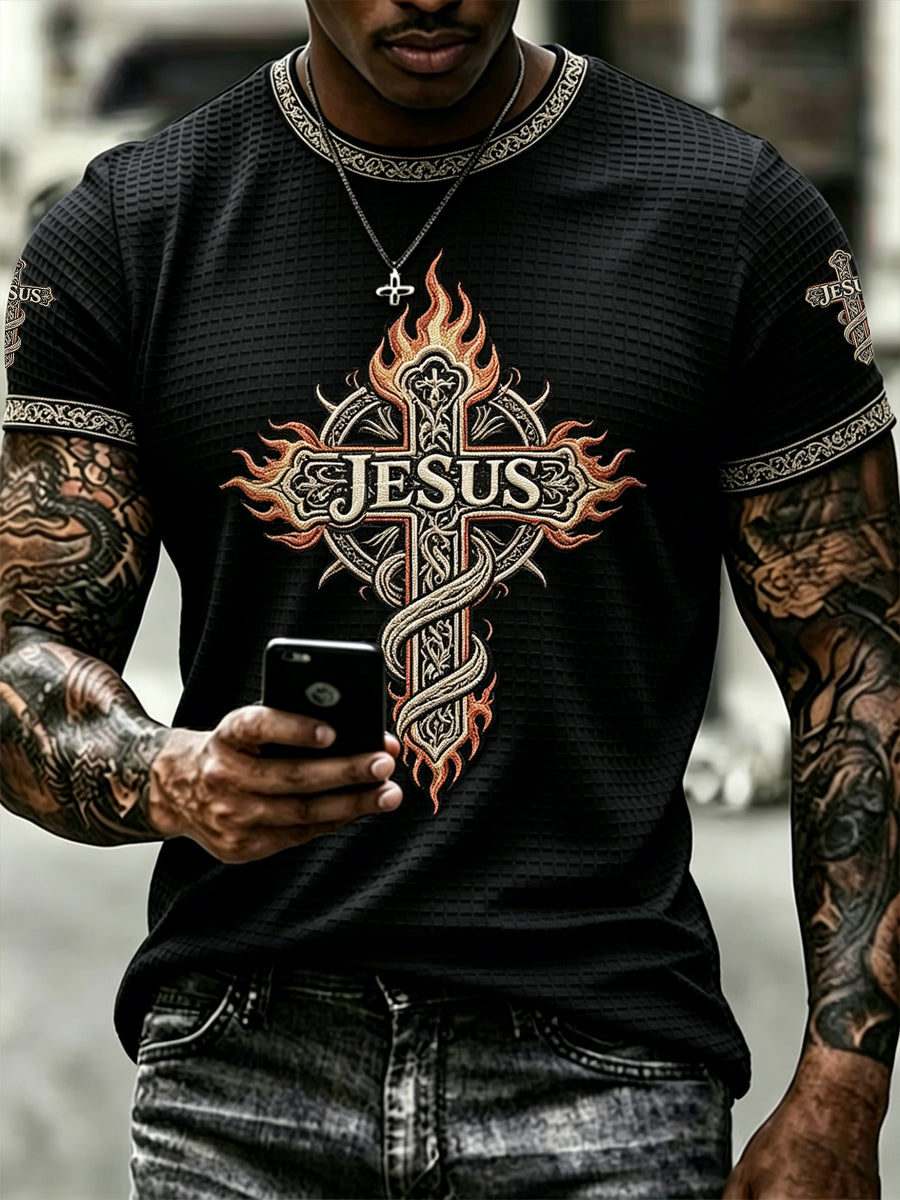 Men's Faith Printed Waffle T-shirt