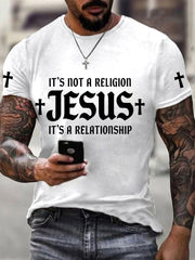 Men's It’s Not  A Religion It's A Relationship Print Tee