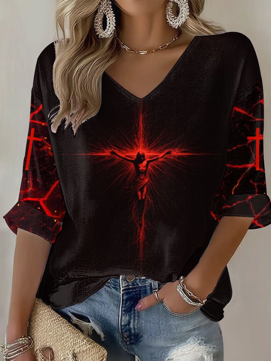 Women's Faith Print Casual T-shirt