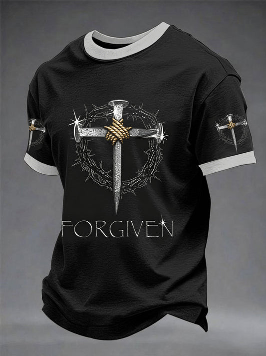 Men's Christian Cross Print Tee