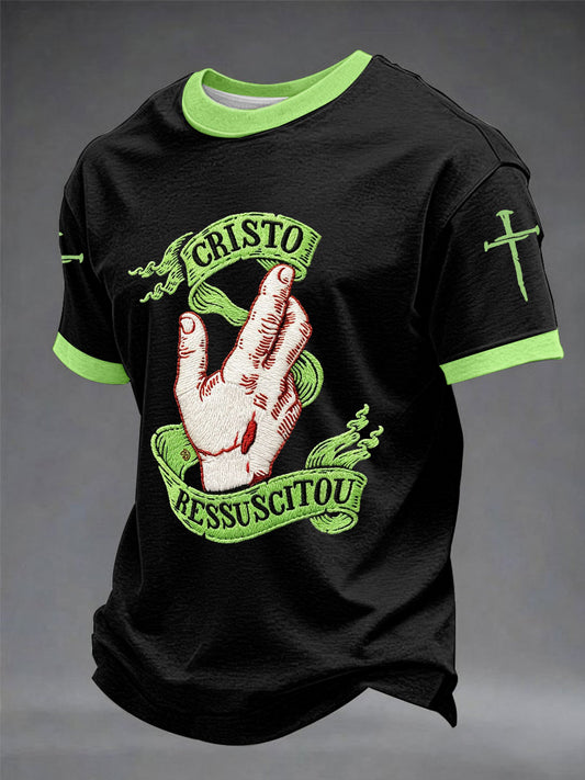 Men's "Faith" Print Casual T-Shirt