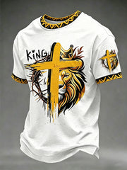 Men's  Christian Cross Print Tee