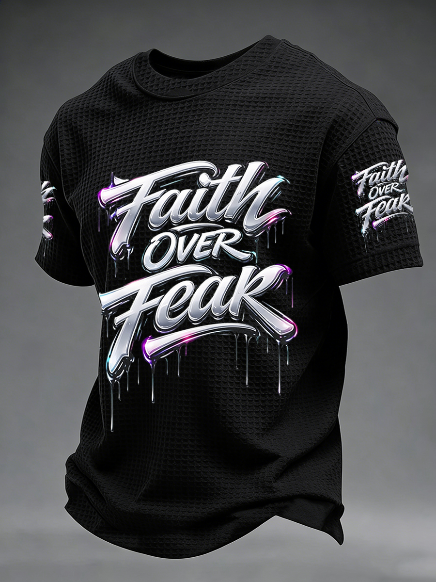 Men's Faith Over Fear Waffle Short Sleeve