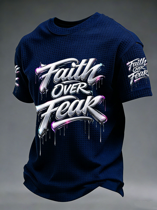 Men's Faith Over Fear Waffle Short Sleeve