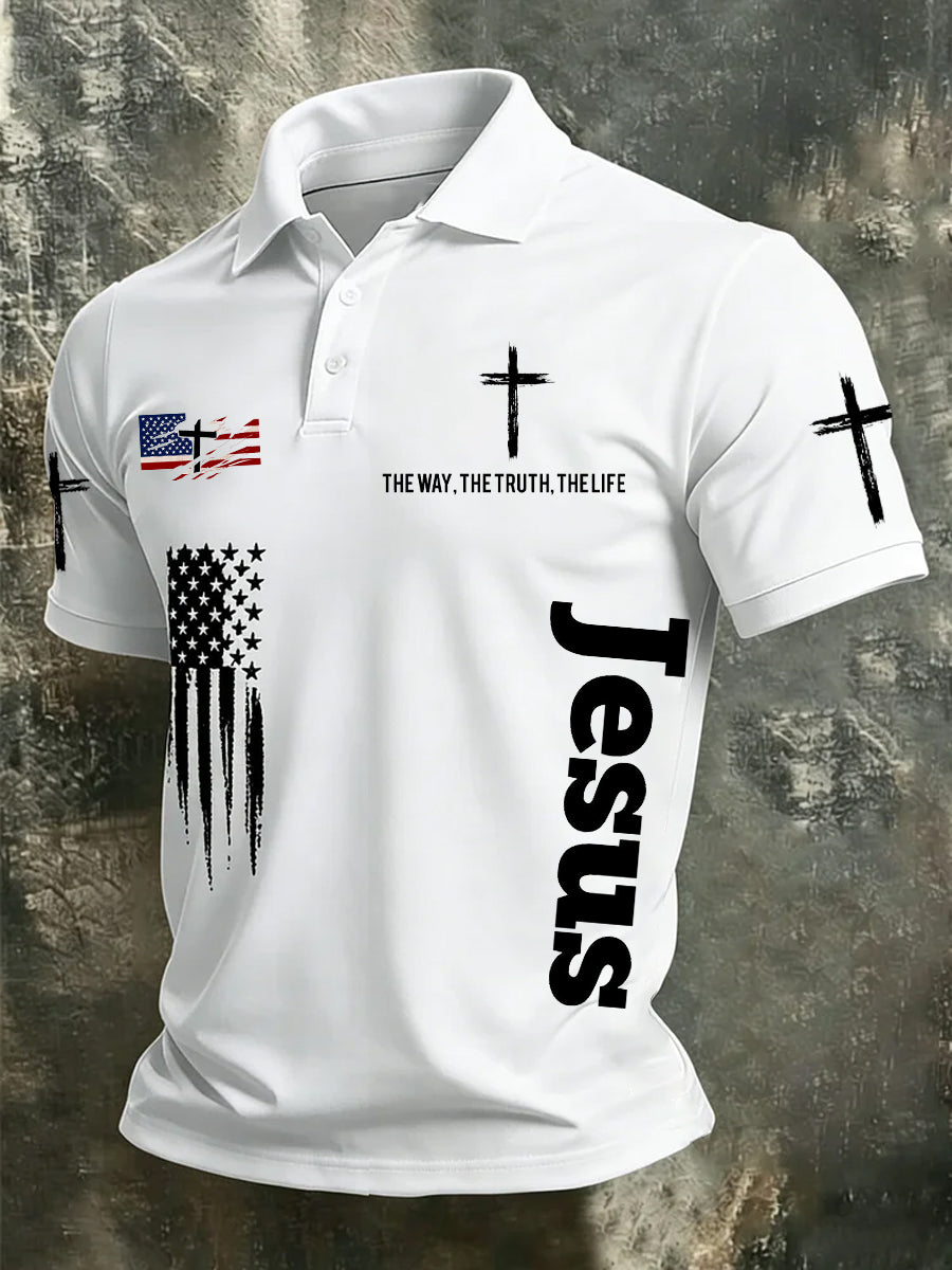 Men's Faith Print Casual Top