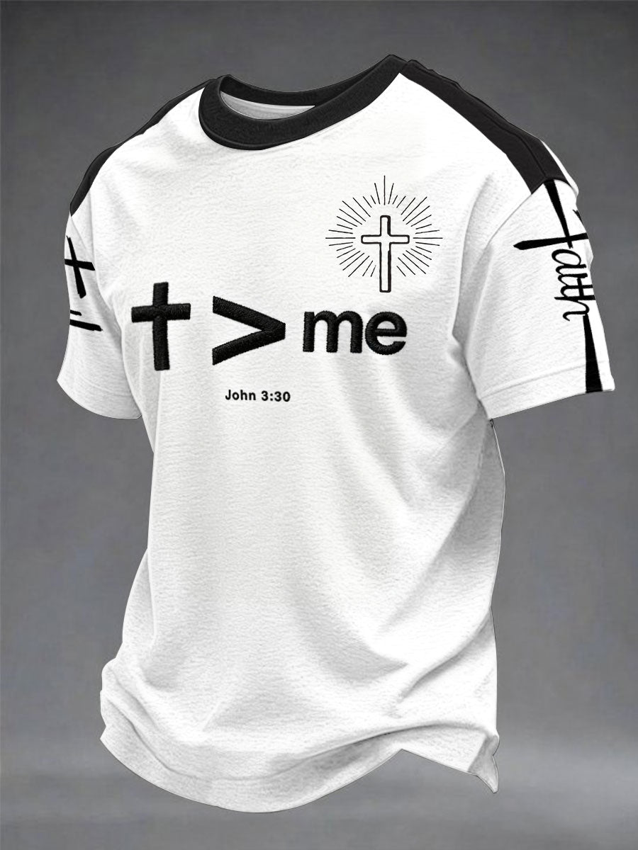 Men's Faith Print Casual T-Shirt