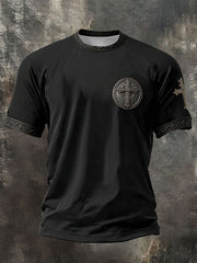 Men's Faith Saint Micheal Printed T-Shirt