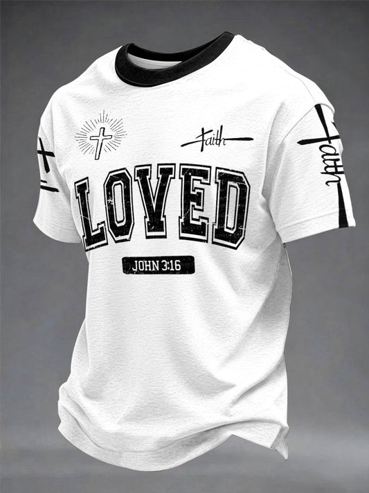 Men's Faith Print Casual T-Shirt