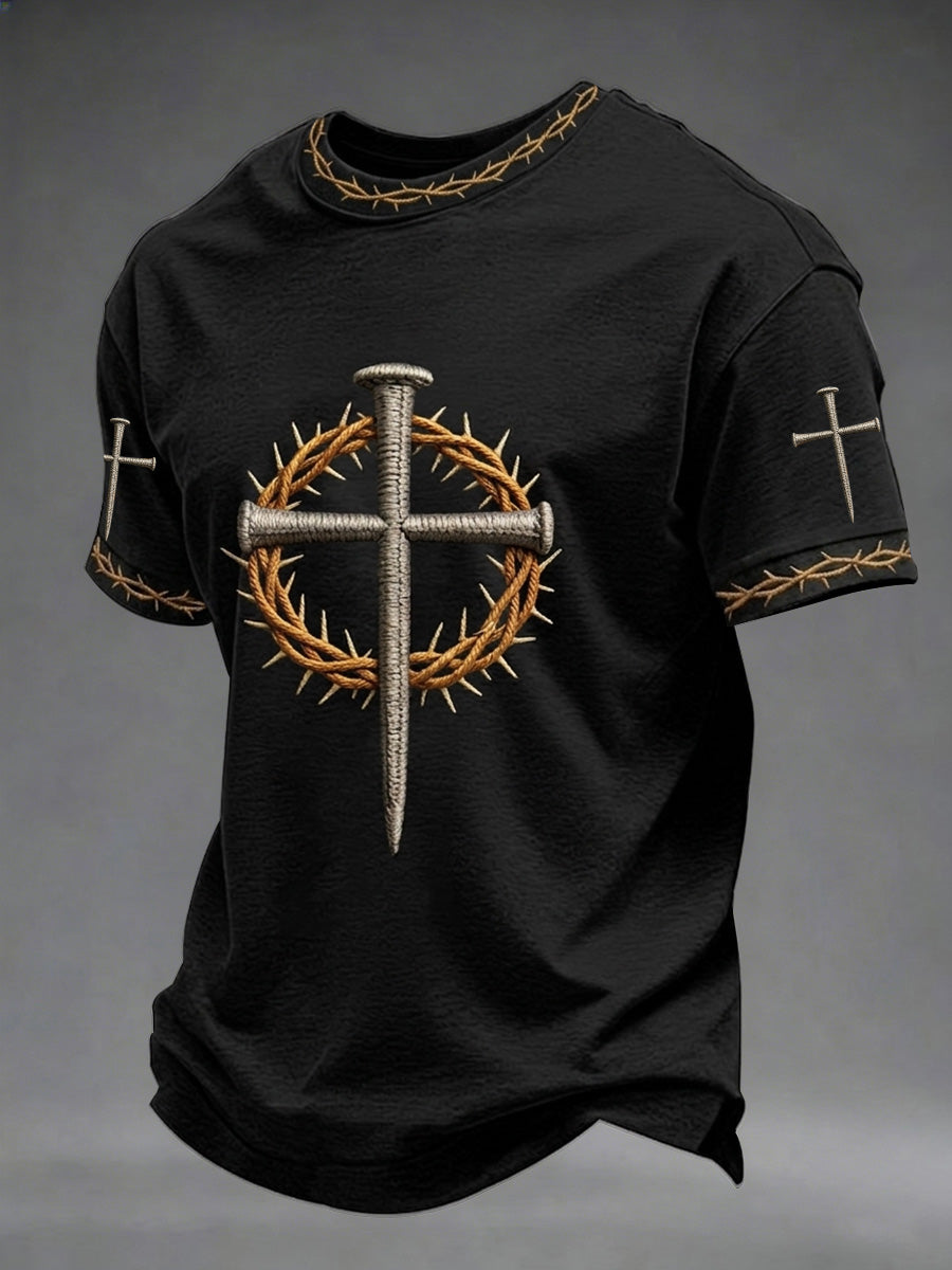 Men's Christian Cross Print Tee
